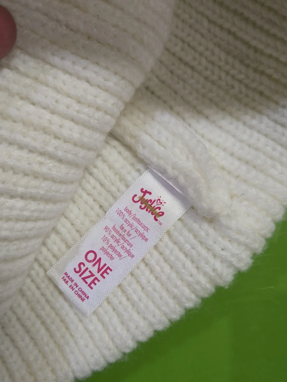 Girls Knitted Pom Pom Hat Size 6-8